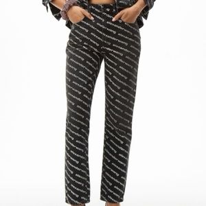 Alexander Wang Logo Print Denim Jeans